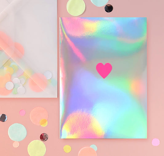 Becky M - Carte de Voeux "Coeur de Confettis"