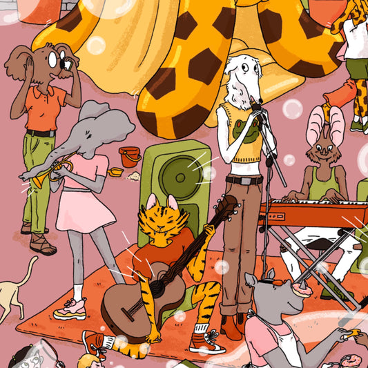 Leonie Rösler - Plakat "Wimmelbild Sommerfest"