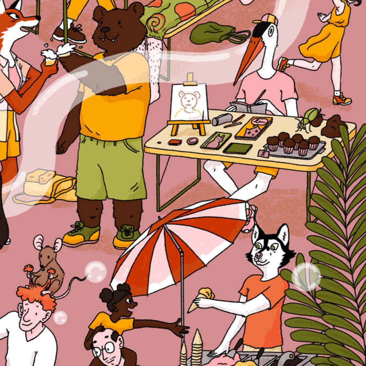 Leonie Rösler - Poster "Festival estivo degli oggetti nascosti"