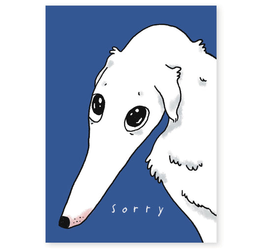 Leonie Rösler - Postkarte "Borzoi sagt sorry"
