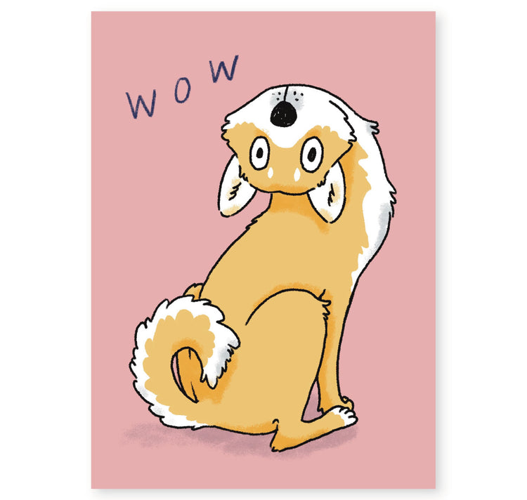 Leonie Rösler - Postkarte "Shiba sagt Wow"