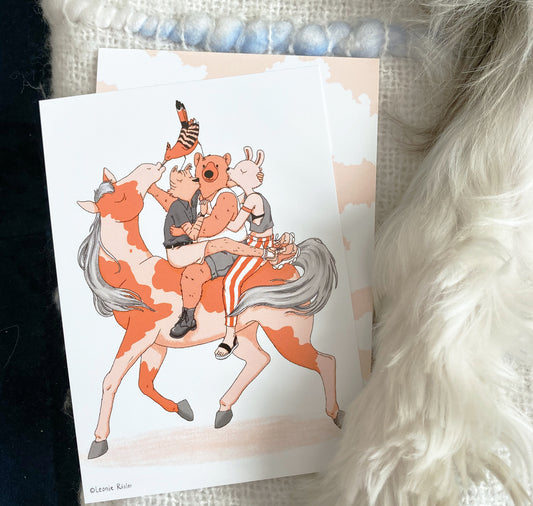 Leonie Rösler - Postkarten-Set "Tierfreunde"