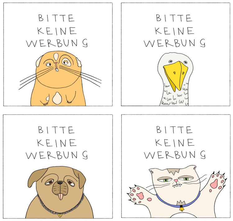 Lina Jule Sauter - Stickerset "Bitte keine Werbung!"