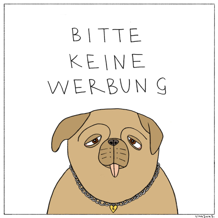 Lina Jule Sauter - Stickerset "Bitte keine Werbung!"