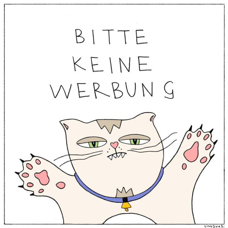 Lina Jule Sauter - Stickerset "Bitte keine Werbung!"
