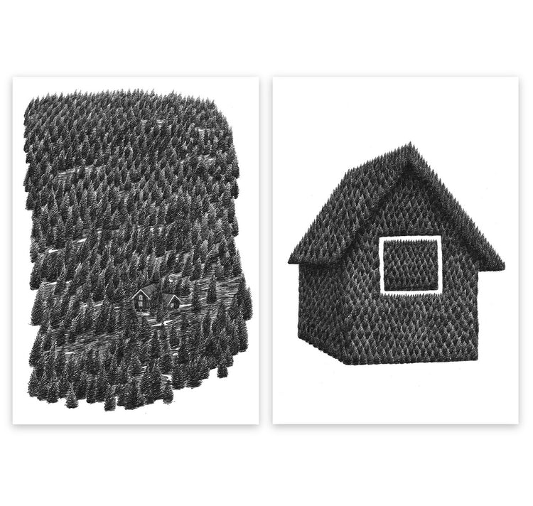 Lina Müller - set de cartes postales "Dans la forêt"