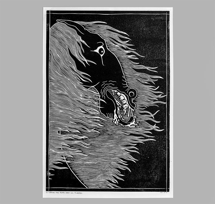 Marie Waridel - Poster "Il finira par périr dans les flammesl"