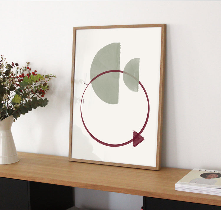 Nadine Rasumowsky - Fine Art Print "Geometric Empty Moon"