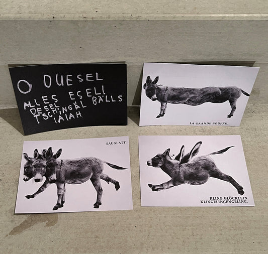 Konzept-Kunst - 4er Kartenset "SAUGLATT"