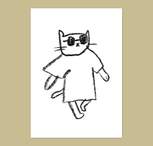 Olivier Samter - Postkarte "Büsi"