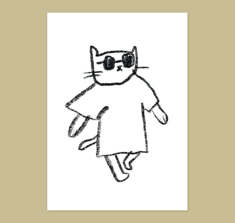 Olivier Samter - Postkarte "Büsi"