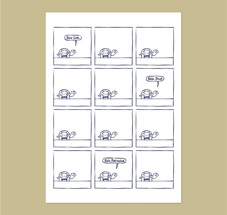 Olivier Samter - Postkarte "LINKSRADIKALES SCHILDCHRÖTTLI"