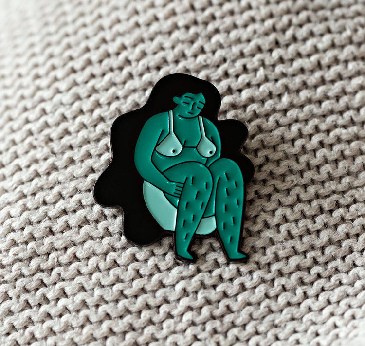 Gréement - Pin "Girl Teal"