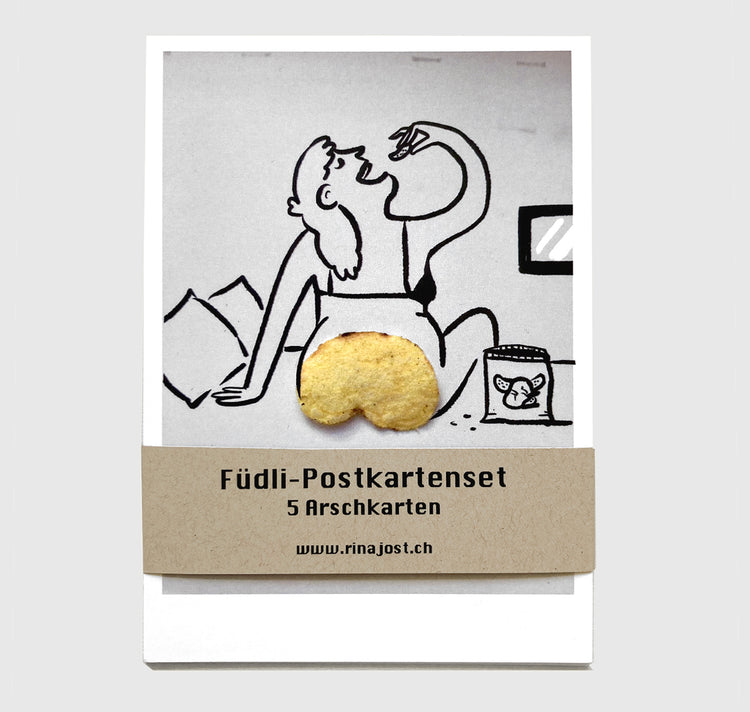 Rina Jost - Postkartenset "Füdli" - 5 Arschkarten
