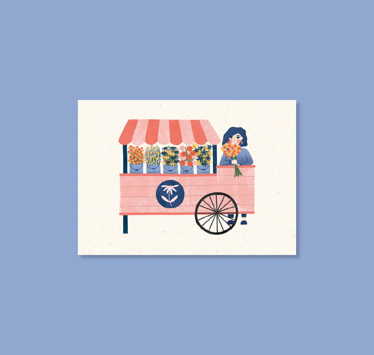 Carmen Saguer - Postkartenset "Blueme Meitli"