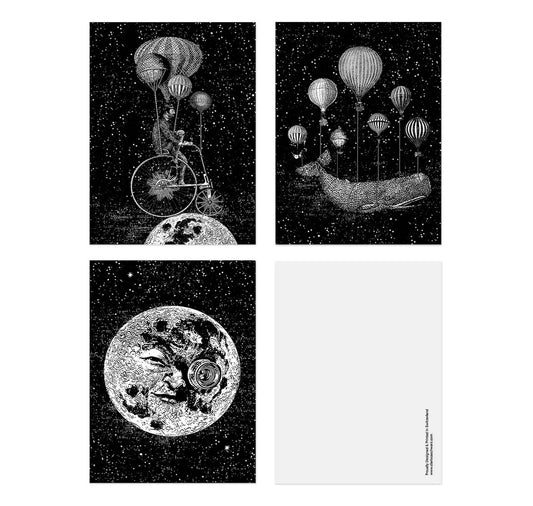 Clarissa Schwarz - Set de 3 cartes postales "TrueMoonLove"