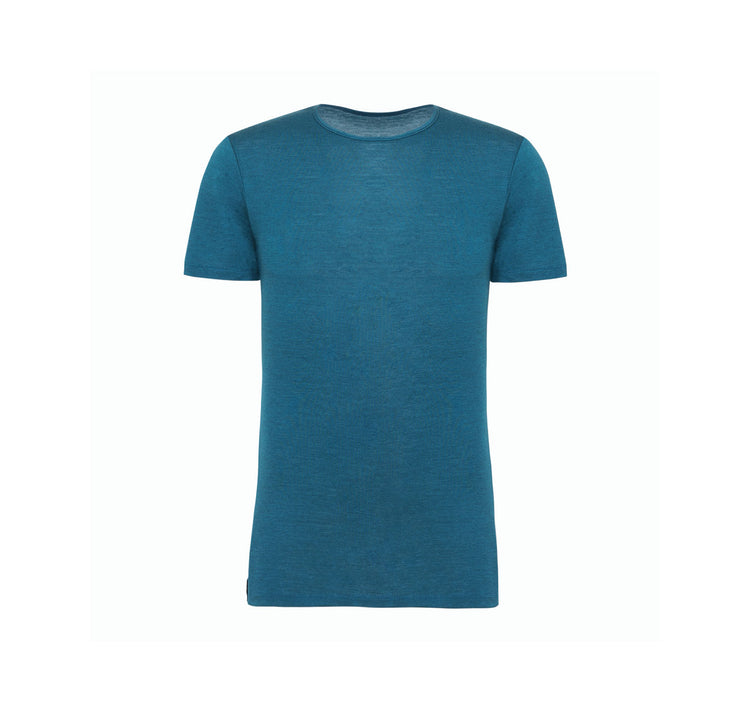 ROTAUF x Drü Egg - Männer Merino Seiden T-Shirt (petrol)