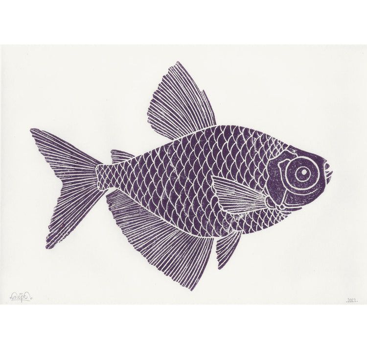 SOPE - poster "Salmler" (viola scuro)