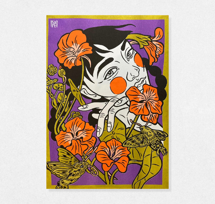 SAFU / Sarah Furrer - Plakat "VISITS FROM THE HUMMINGBIRD HAWK-MOTH"