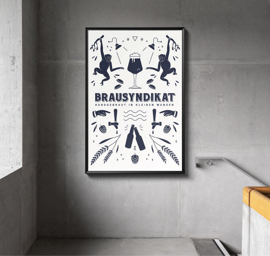 Sandra Staub - Plakat "Brausyndikat" (weiss)