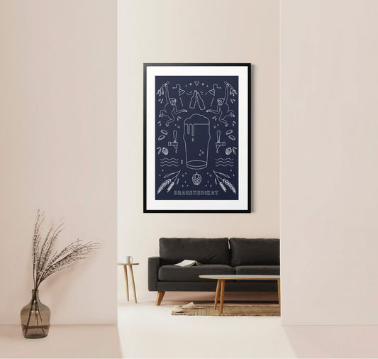 Sandra Staub - Plakat "Brausyndikat" (blau)