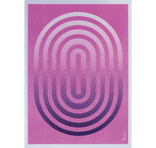 Sarah Parsons - Carte A5 "Rose fluo"