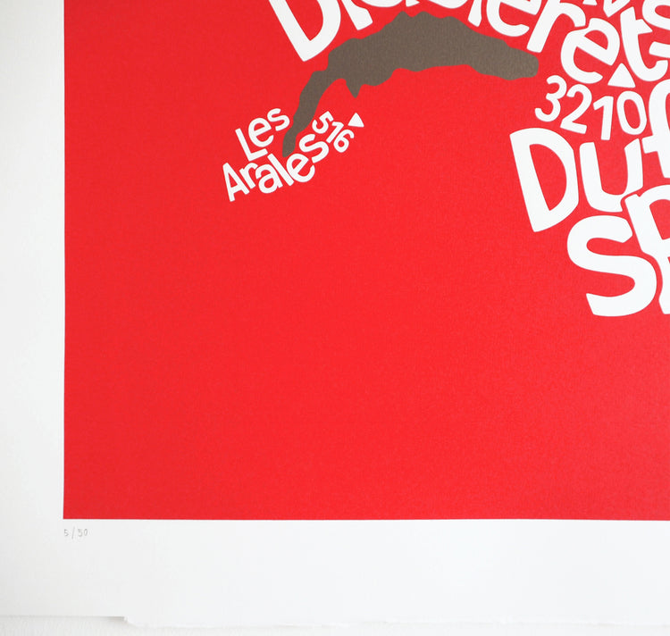 Ursula Hitz - Poster "Cartina delle montagne svizzere"