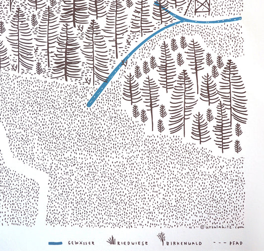 Ursula Hitz - Plakat "Hudelmoos"