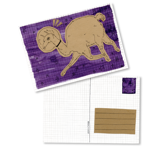 Amélie Cochet - Set di cartoline "Space Dudes Lama & Dog"