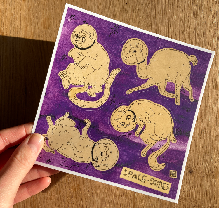 Amélie Cochet - Autocollants "Space Dudes"