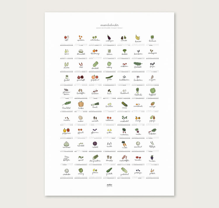 atelier gianna - Plakat "Saisonkalender"