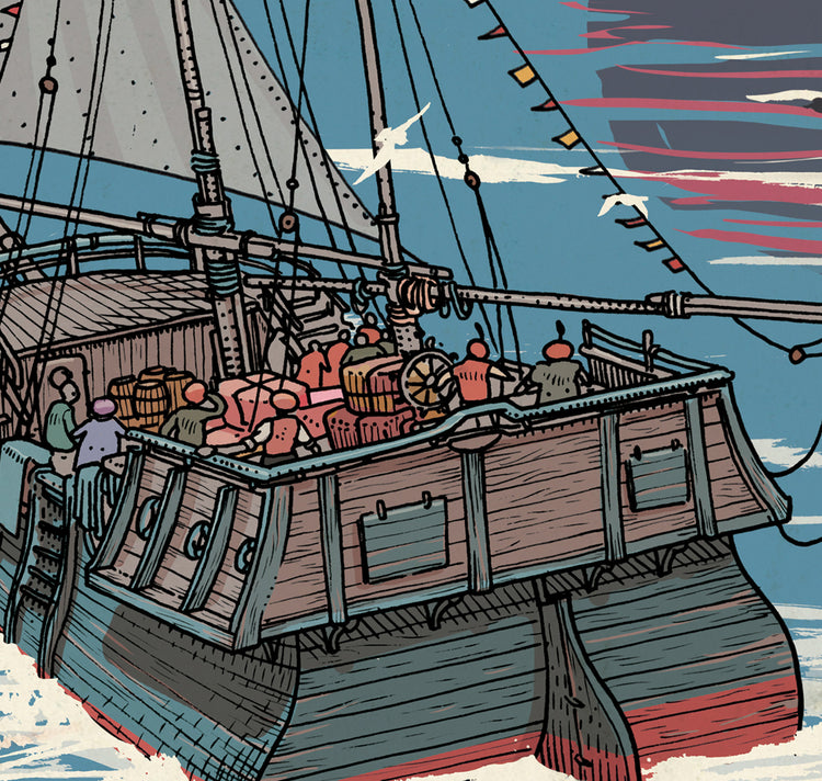 Jared Muralt - Poster "Sinbad Fish & Ship"