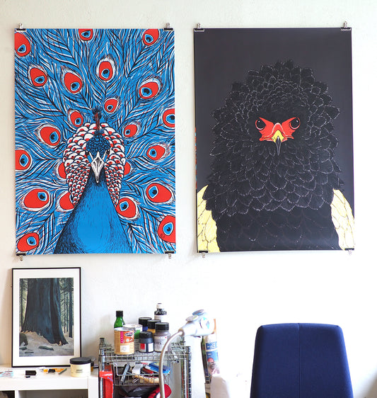 Andrea Peter - Affiche "Paon"