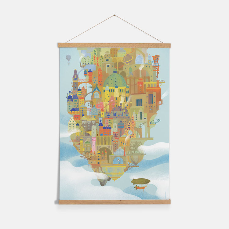 Takelwerk - Poster "Città volante"