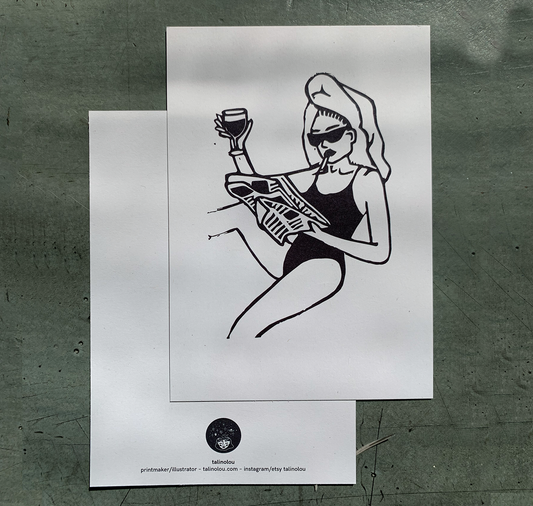 Talinolou - Carte postale "fille impertinente du dimanche"