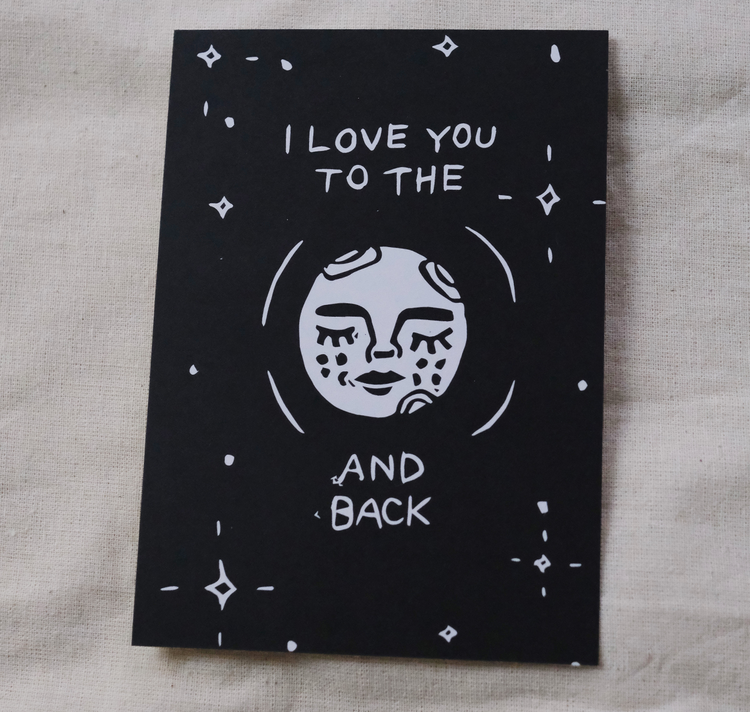 Talinolou - Cartolina "Fino alla luna e ritorno"