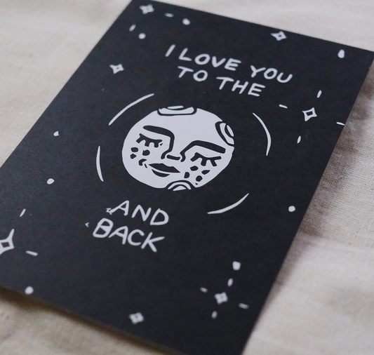 Talinolou - Cartolina "Fino alla luna e ritorno"