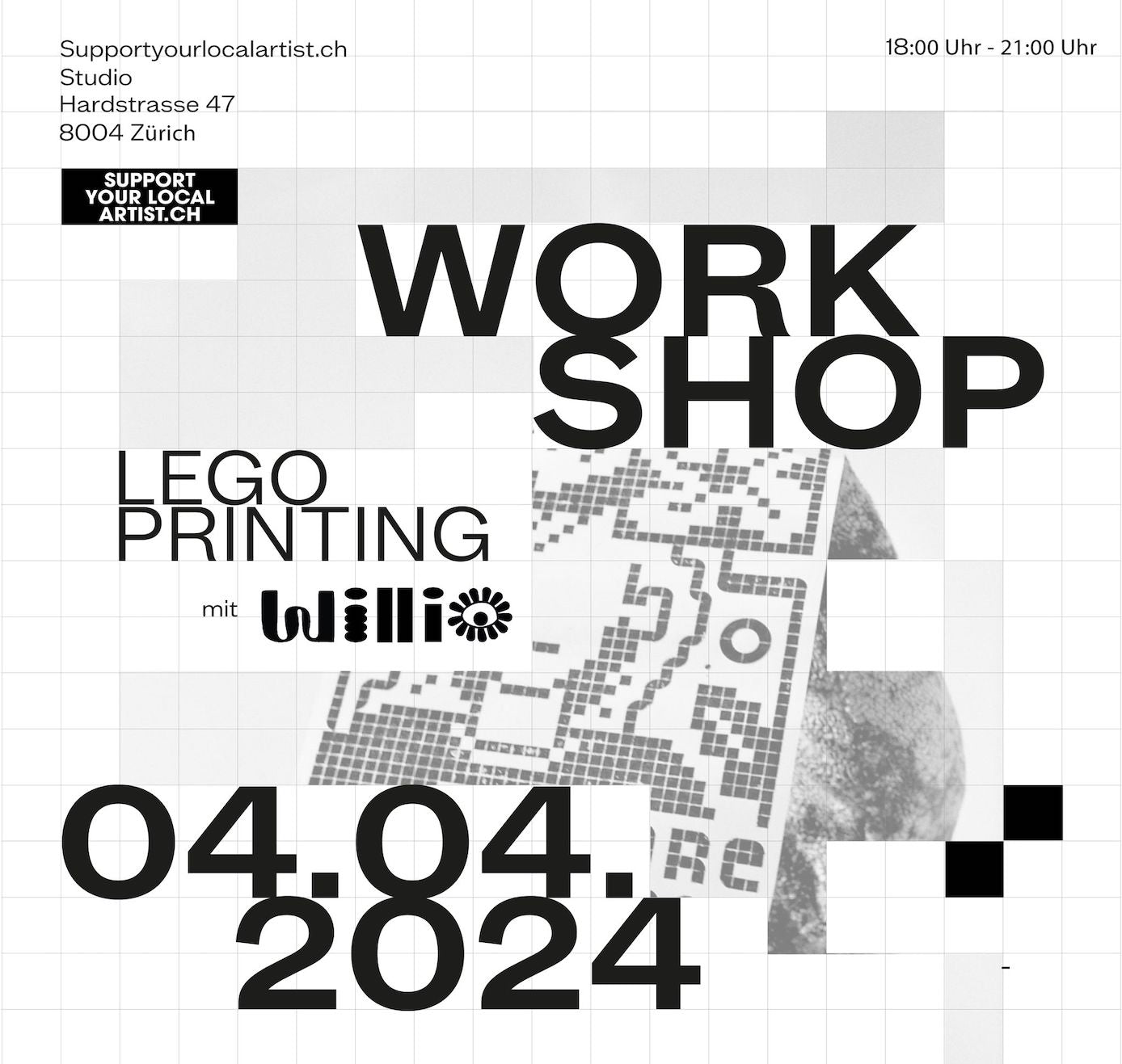 4. April 2024 - Workshop "LEGO PRINTING" mit Willio.Studio