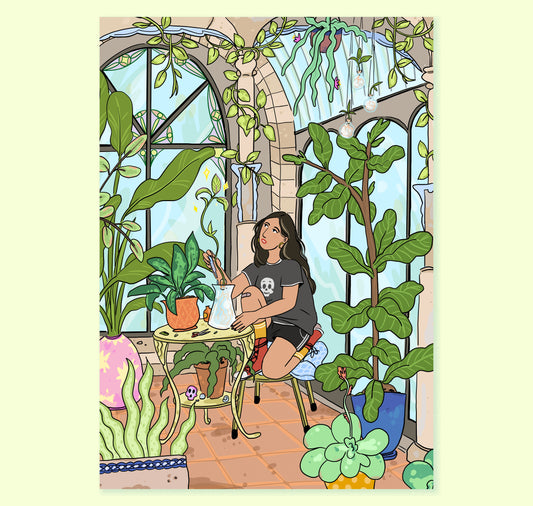 Samira Belorf - Postkarte "Greenhouse"