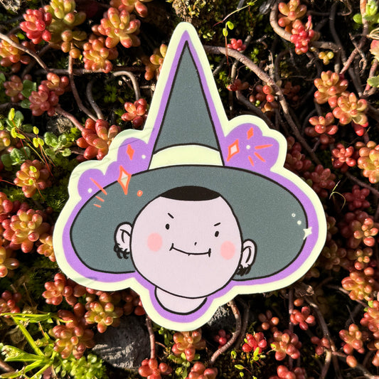 Samira Belorf - Sticker „Nachtleuchtende Glünggi-Hexe“