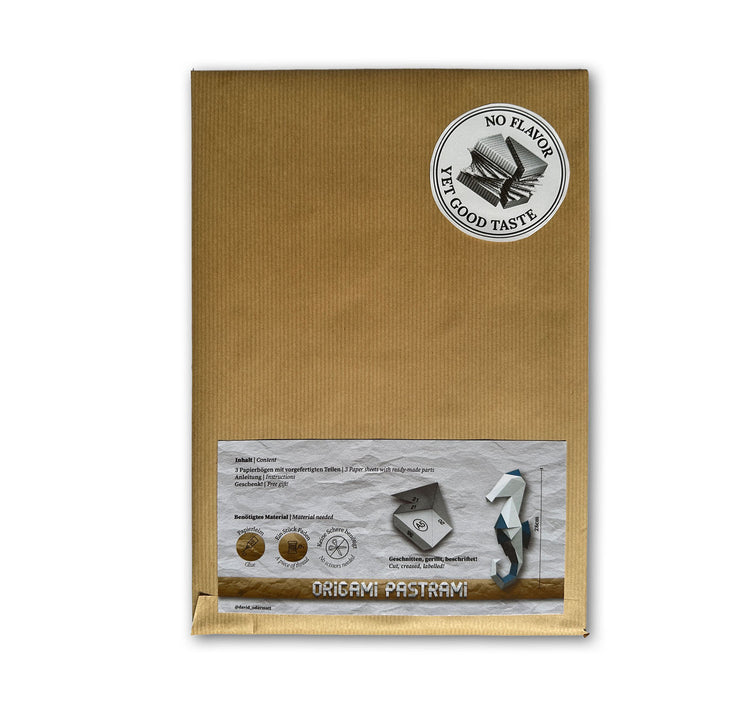 David Odermatt - Origami Pastrami "Seepferdchen" (Pastellblau & Dunkelblau)