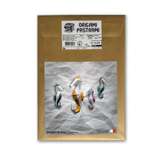 David Odermatt - Origami Pastrami "Seepferdchen" (Pastellrosé & Gelb)