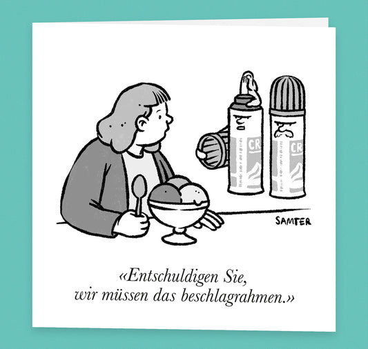 Olivier Samter - Grusskarte "Beschlagrahmen"