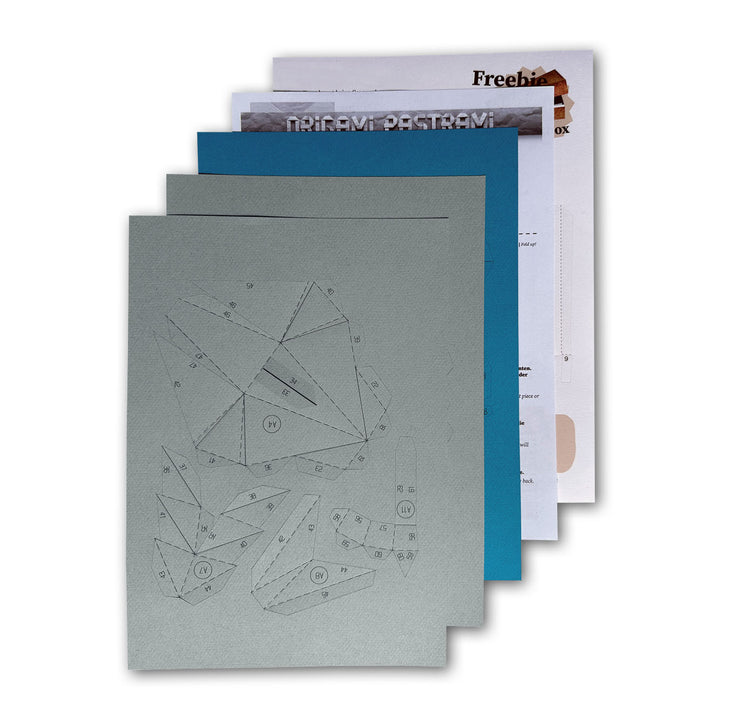 David Odermatt - Origami Pastrami "Seepferdchen" (Blaugrau meliert & Türkis)