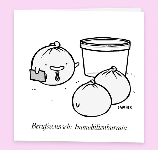 Olivier Samter - Grusskarte "Immobilienburatta"