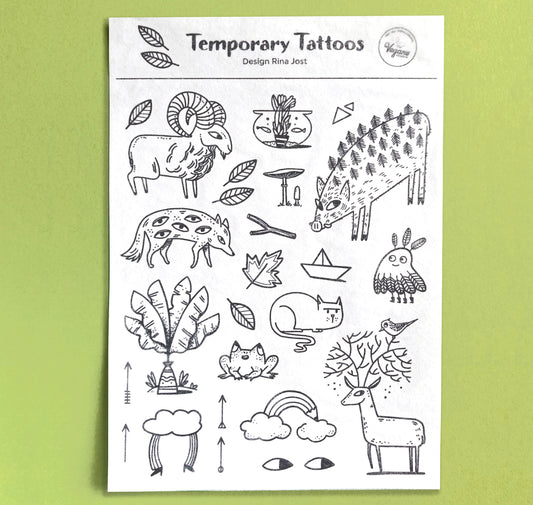 Rina Jost - Temporary Tattoos "Wild Animals"