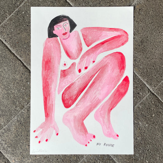 Line Rime - Poster "Nu Rouge"