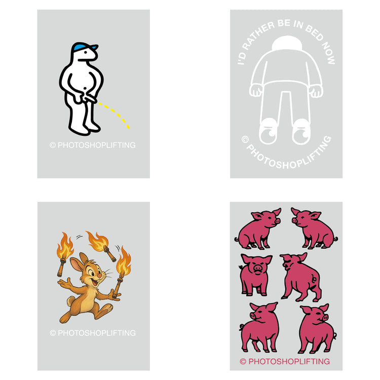 PHOTOSHOPLIFTING - Bügelbild "SET 1 – ANTI ANTI"