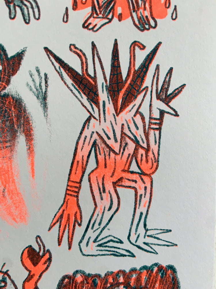 Luigi Olivadoti - Plakat "Monster Sammlung" (Risographie)