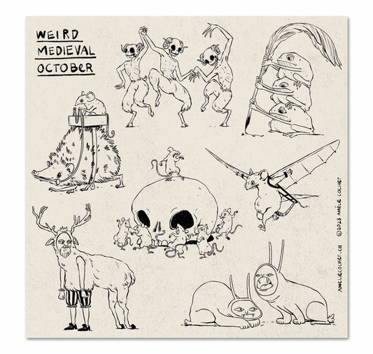 Amélie Cochet - Set di adesivi "Strano ottobre medievale"